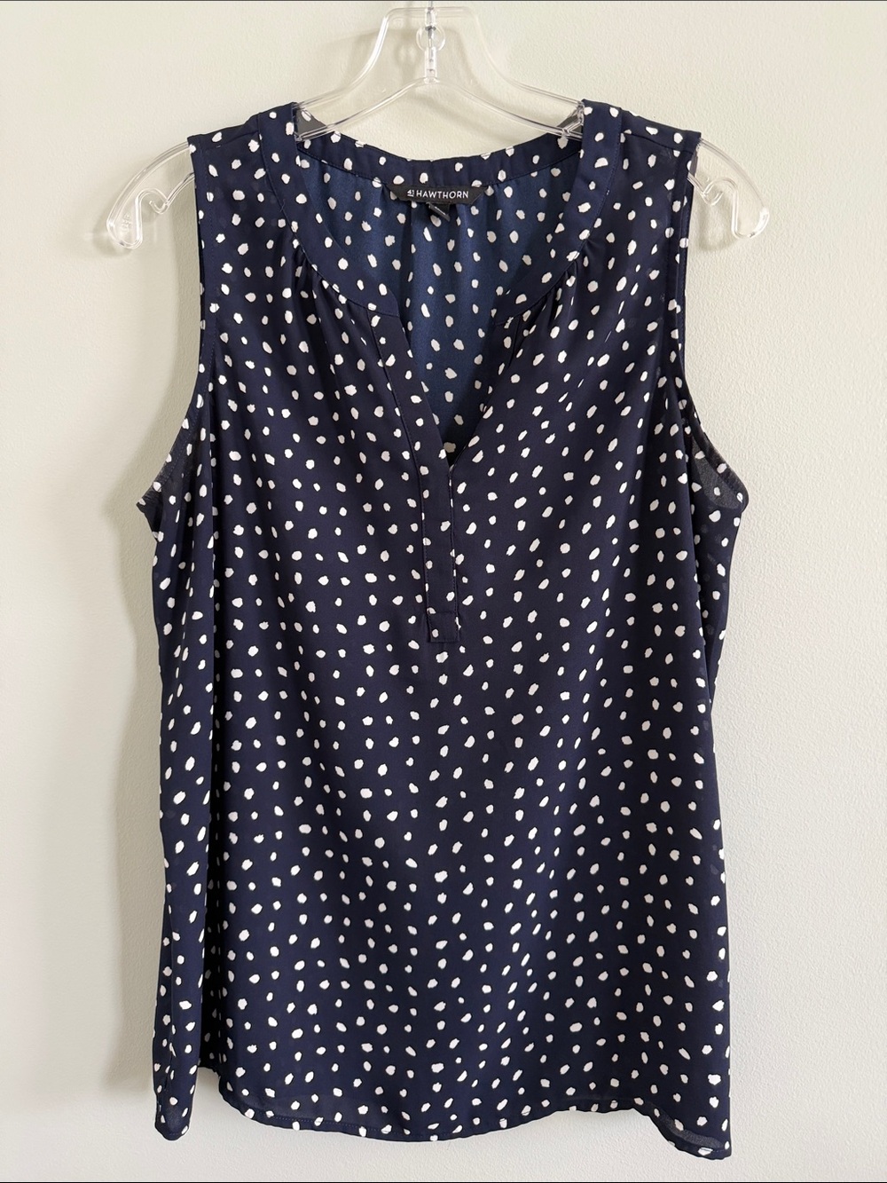 41 Hawthorn Navy Polka Dot V-Neck Sleeveless Camisole